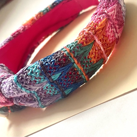 🏷️🆕🎉 pink & purple colorful threaded knotted headband - Picture 4 of 12